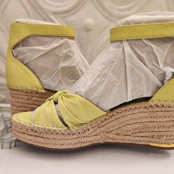 Franco Sarto "Clementine" Green Leather Wedge Sandals. NIB. Size 9 - Picture 5 of 10